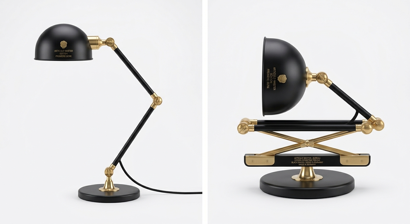 Lampe de Bureau Articulée Noire