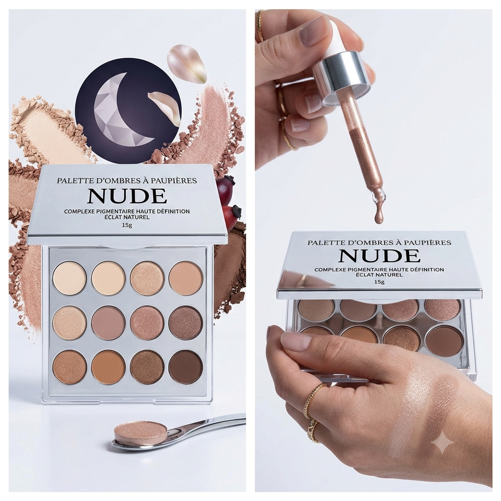 Palette d'Ombres à Paupières Nude